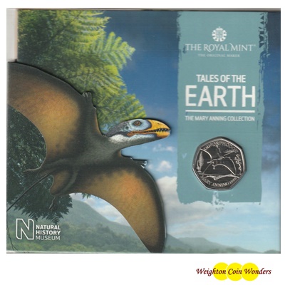 2021 BU 50p Coin Pack - Tales of the Earth - Dimorphodon